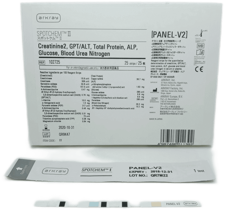 kit Multi Panel V per Spotchem, profilo epatico, profilo renale, Spotchem Multi Panel 1